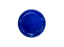 צלחת פלסטיק 7 color ארוז 18 יח'- כחול 